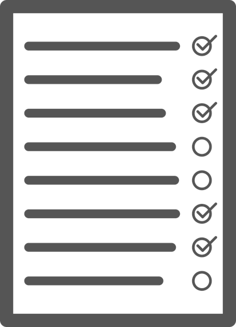 Imagen de un checklist con algunos puntos marcados