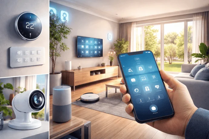 Hogar inteligente con sistemas domóticos